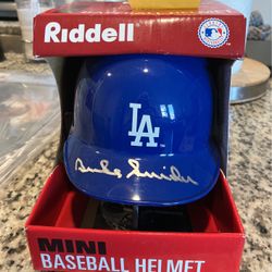 Duke Snider Signed Mini Helmet