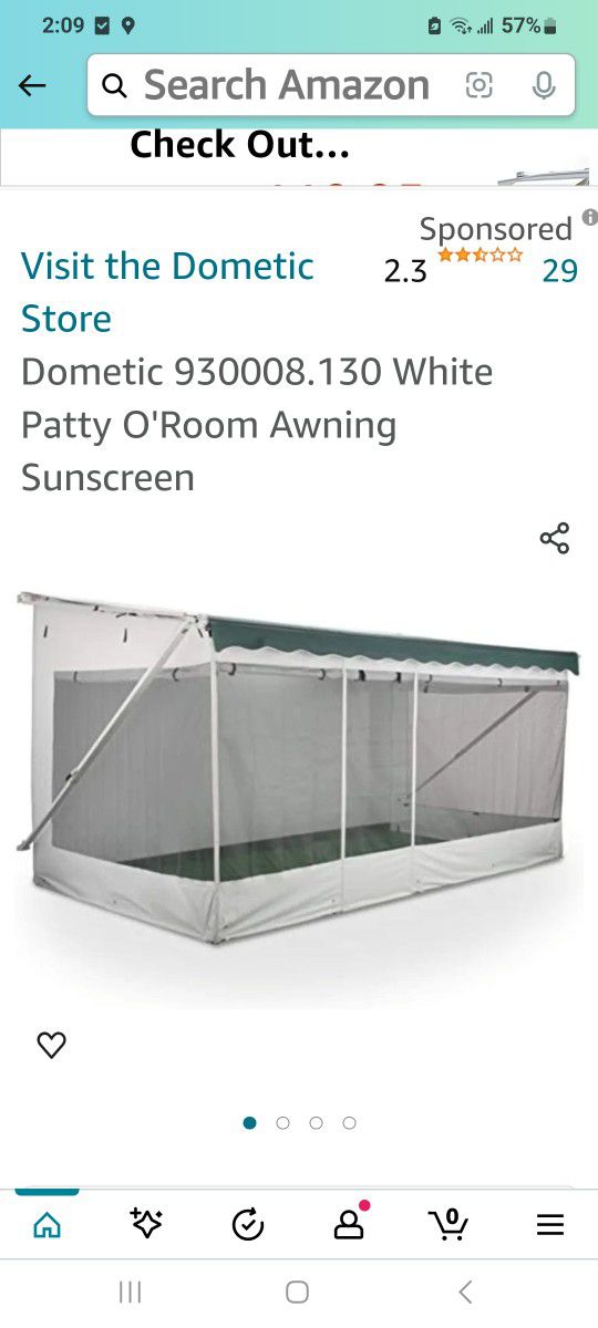 New RV, Trailer, Camper Awning Sunscreen Patio. Easy To Install To Your Existing Awning. Roll Down For Privacy. See Photos For Measurements. 