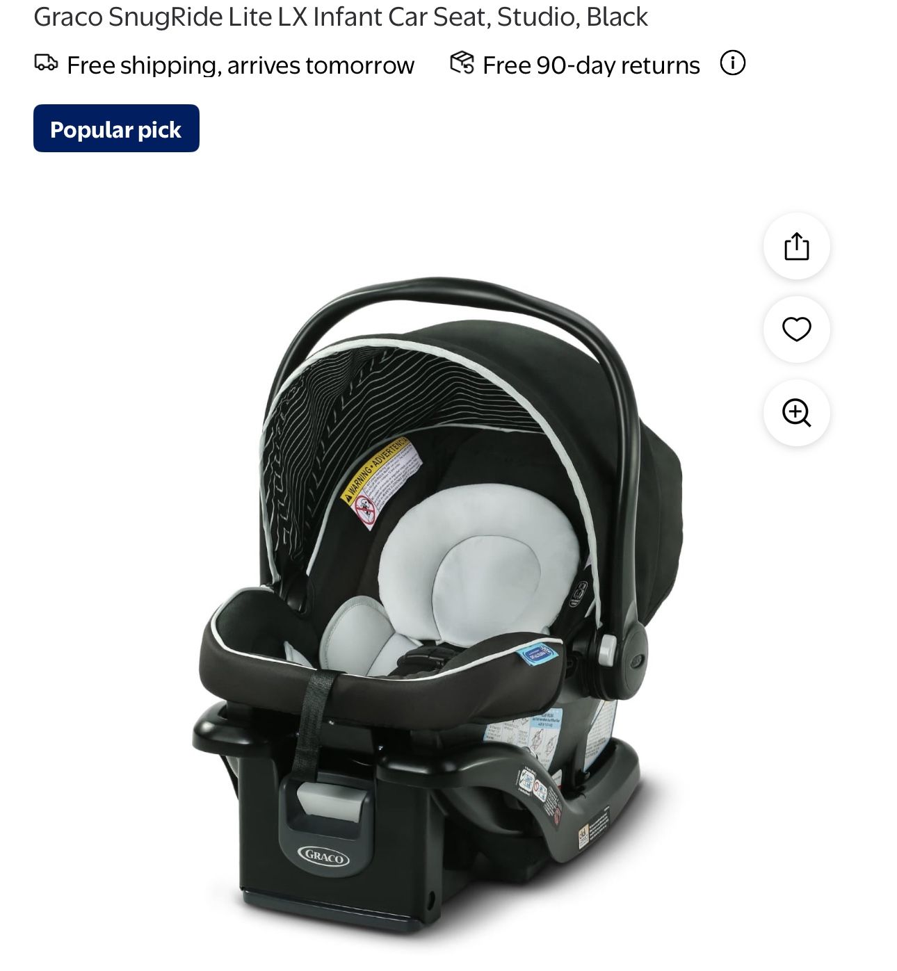 Graco SnugRide lite LX Infant Car seat