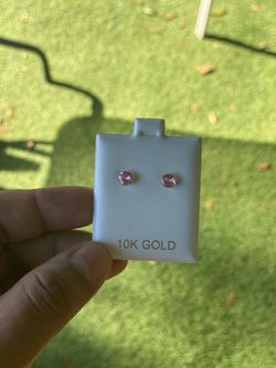 10k solid gold 5mm stone