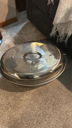 Stainless Steel Oval Roasting Pan with Lid