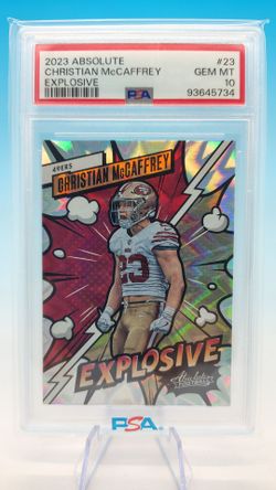 2023 Absolute Christian Mccaffrey Explosive #23 PSA 10