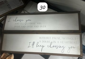 Farmhouse Wood Wall Sign Set of 2