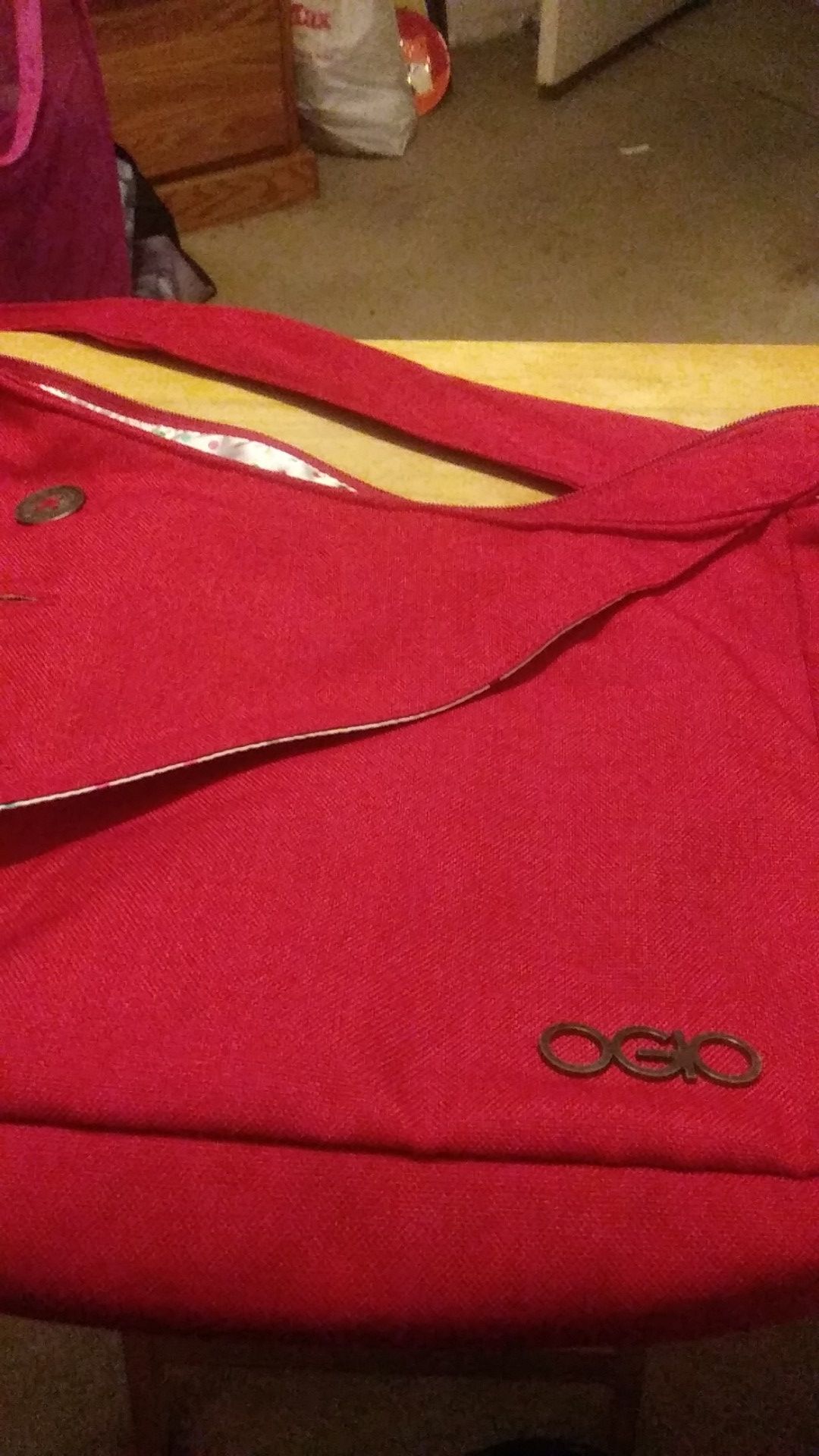 Ogio Red Canvas Messenger Bag