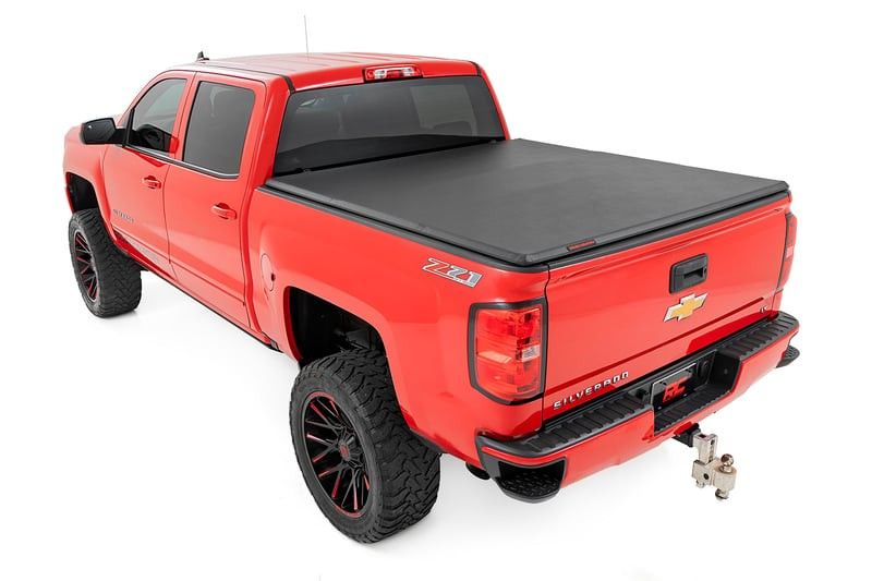 RC Soft Tri-Fold Bed Cover For Chevy/GMC1500/2500HD/3500HD (14-19)& Classic