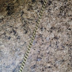 14kt Gold Cut Mini Cuban Braclet 