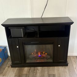 Tv console with electric fireplace  $50