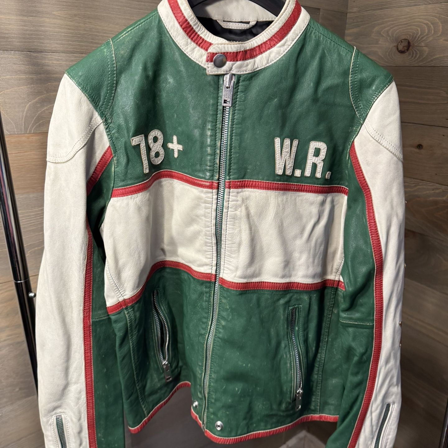 Vintage Diesel Wolf Rule Leather Moto Jacket M for Sale in Ruston 