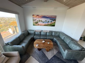 Custom Luxury Curved U-Shaped Sectional Sofa | Seats 8-10 | Excellent Condition