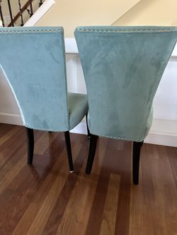 Suede Turquoise Chairs