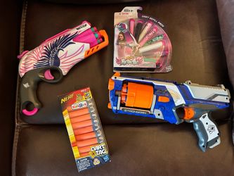 Toy Nerf Blasters/Boy & Girl Set Of 2/+ Extras