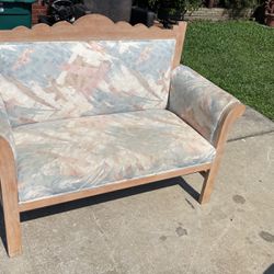 Real Nice, Solid Wood, Loveseat, Or Patio Or Living Room