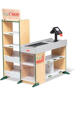 Melissa & Doug Freestanding Wooden Fresh Mart Grocery Store