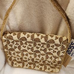 New Gold Beaded Bag