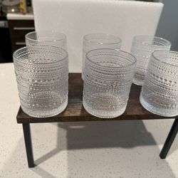 Hobnail Clear Set Of 6 Glassware (10oz)