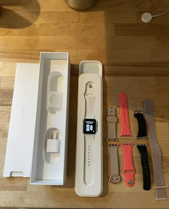 Apple Watch Sport 38mm Aluminum Case White Sport Band - (MJ2T2LL/A)