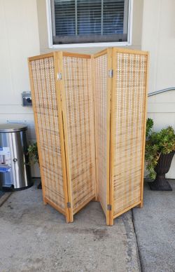 4 panel bamboo room devider