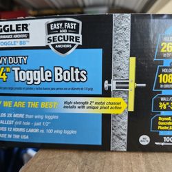 1/4 In Toggle Bolts 