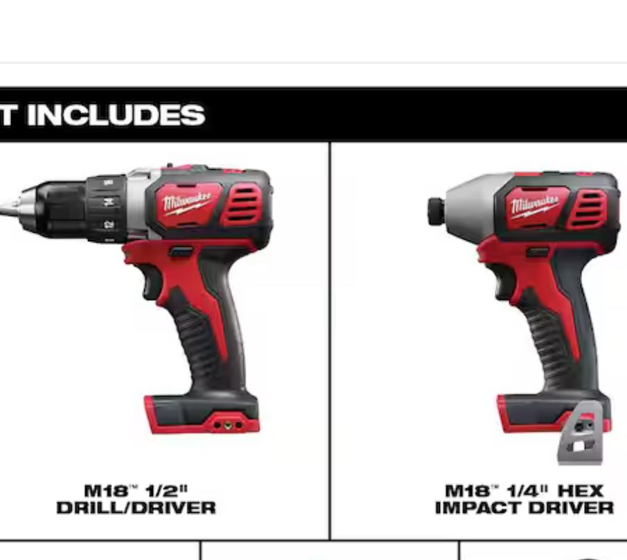 M18 1/2 in. Hammer Drill / Driver (2606-20), M18 1/4 in. Hex Impact Driver (2656-20) Brand New never used