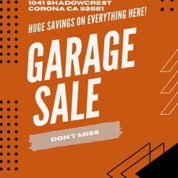 Garage Sale July 5th 