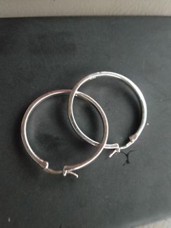 Silver hoops