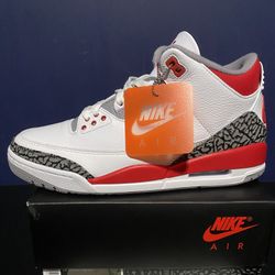 Jordan 3 Fire Red (2022) Size 10. New