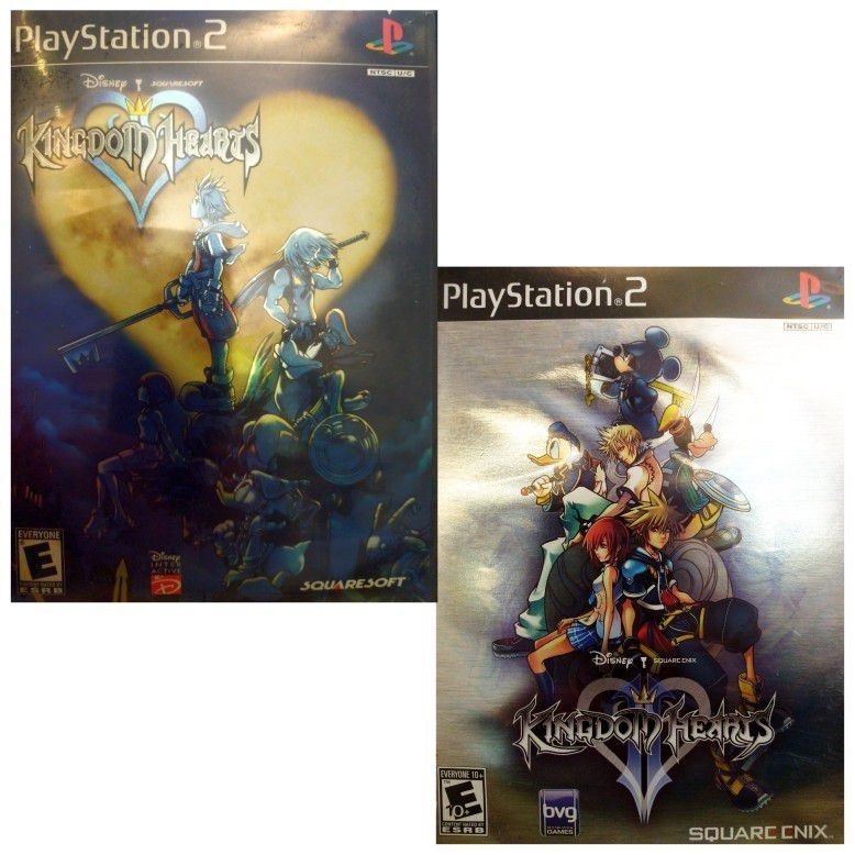 Kingdom of Hearts I & II PS2 Video Game Lot