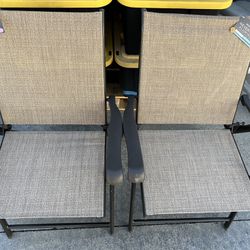 (2) Never Rust aluminum Foldable Chairs 