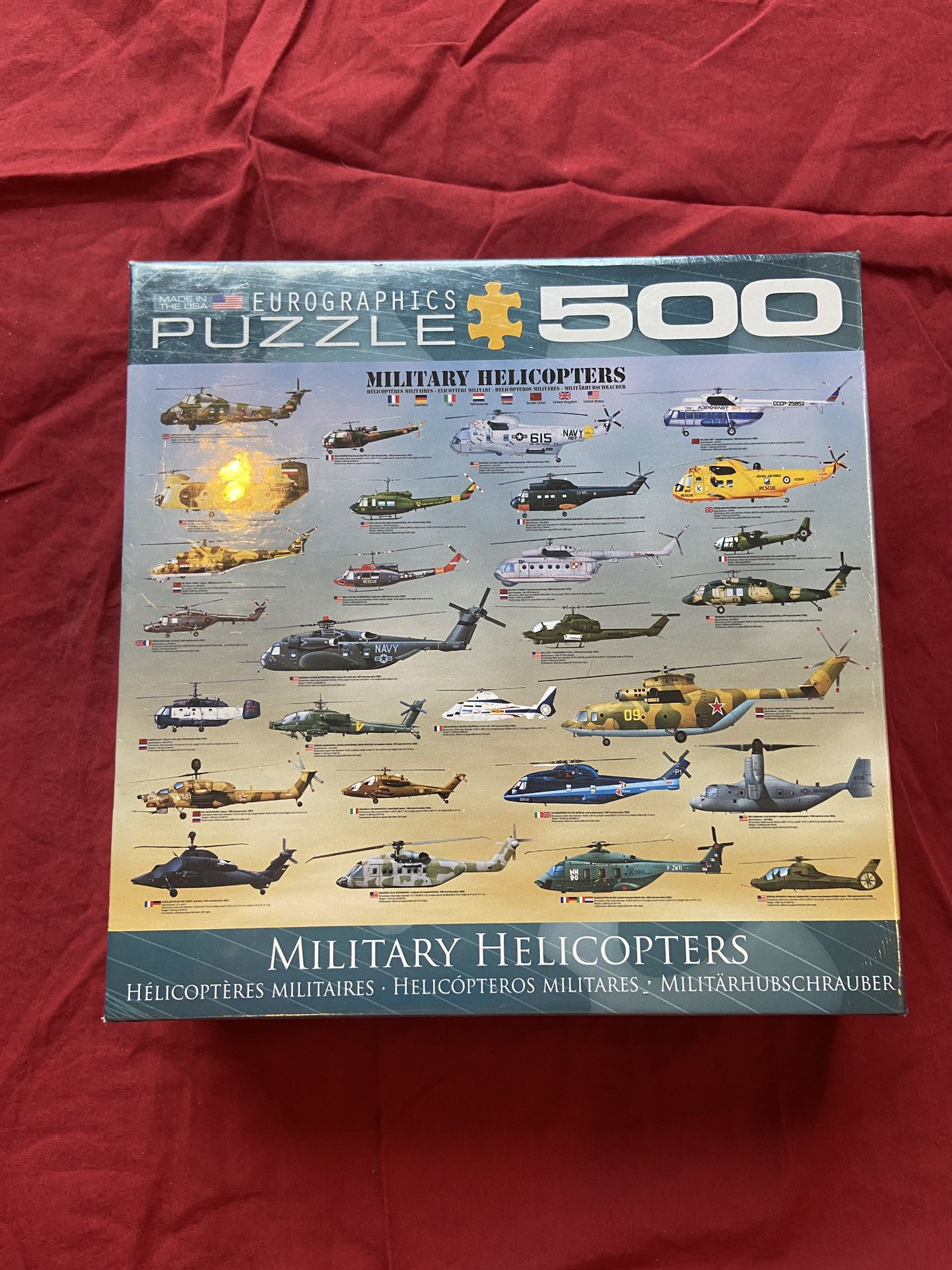 Brand New EuroGraphics Military Helicopters Puzzle 500 Pieces