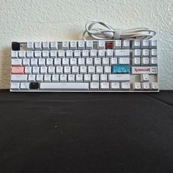 Redragon Kumara K552 White RGB Mechanical Gaming Keyboard - Red Switches TKL