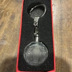 Mother Mary key glass key chain led