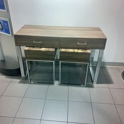 Desk With 2 Smaller Detached Drawers