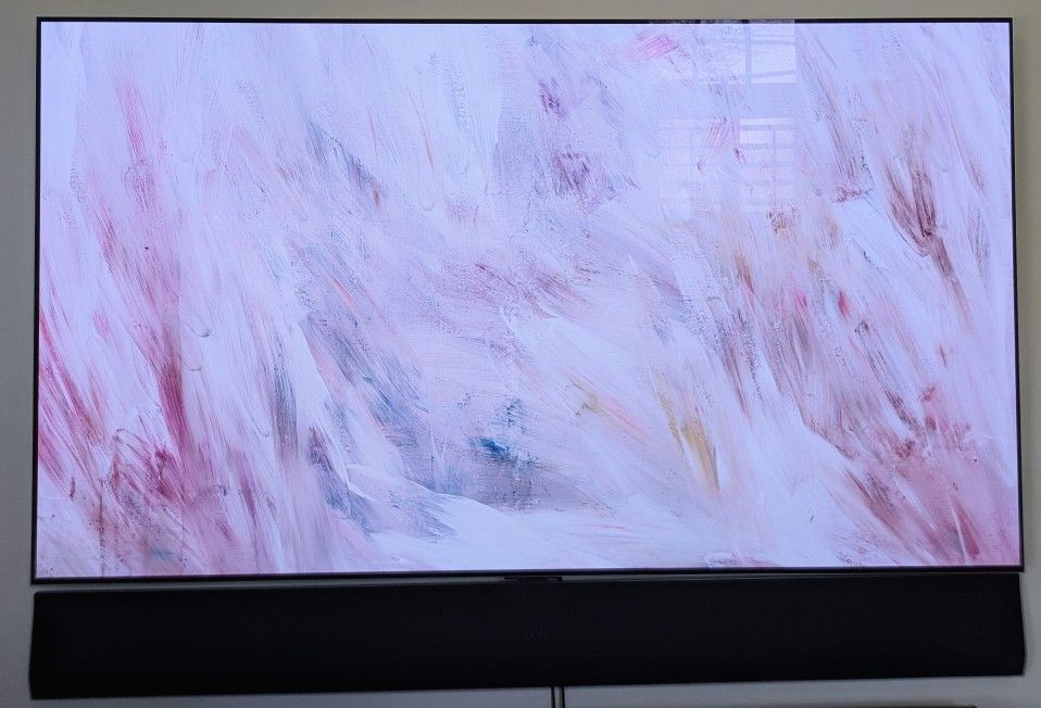 LG 65" G2 evo Gallery Edition OLED TV with Wireless Sound Bar and Subwoofer