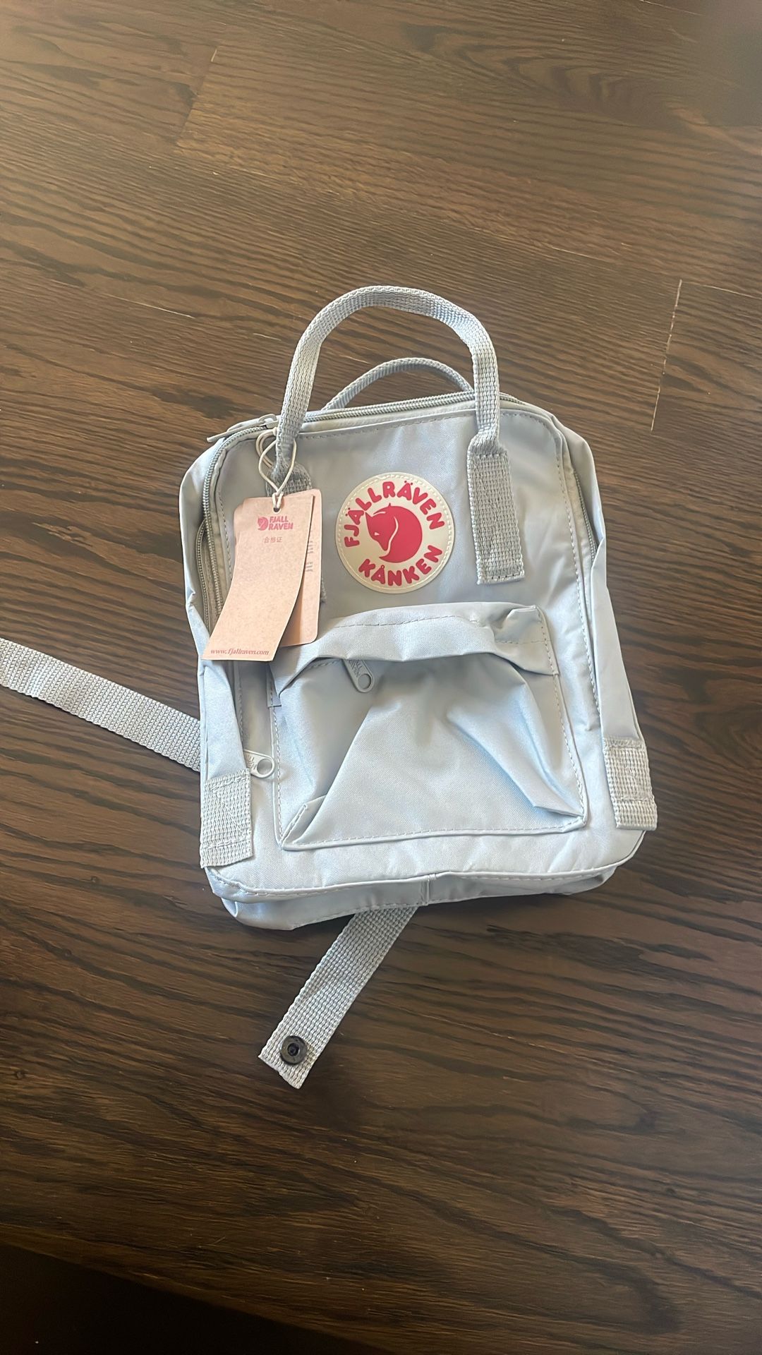 mini Fjallraven kanken bag arctic blue color new with tags