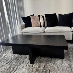 Black Wood Coffee Table 