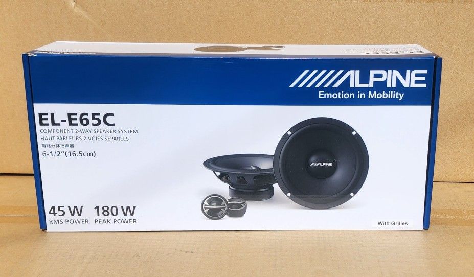 Alpine EL Series Car Speakers Set 6 1/2" Component Speaker System 180 Watts EL-E65C 🚨 Payment Options Available 🚨 No Credit Needed 🚨