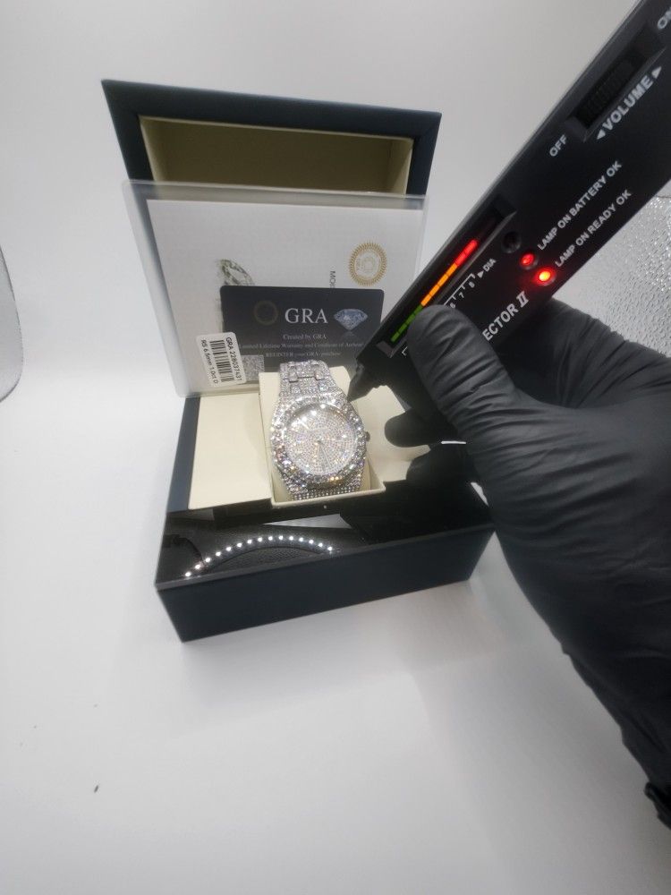 Moissanite VVS Diamond Watch ( PASSES TESTER)