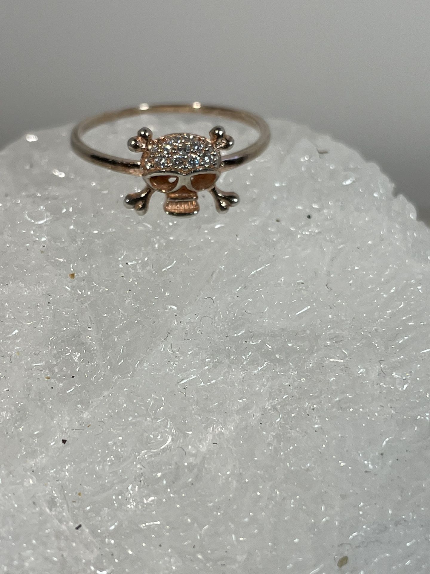 Rose Gold Over Silver 925 Ring Size 6.5