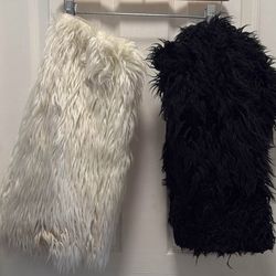 Two Pairs Of Fluffies Leg Warmers 