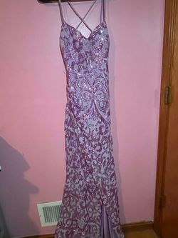 Lavender Sequin Formal Maxi Gown