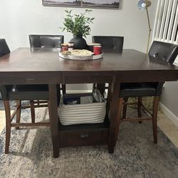 High Top Dining Table w/ 6 Chairs – Priced to Sell