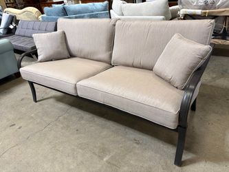 NEW! MACY’S St Croix Outdoor Sofa in Oyster Grey with Rust-Proof Cast Aluminium Frame