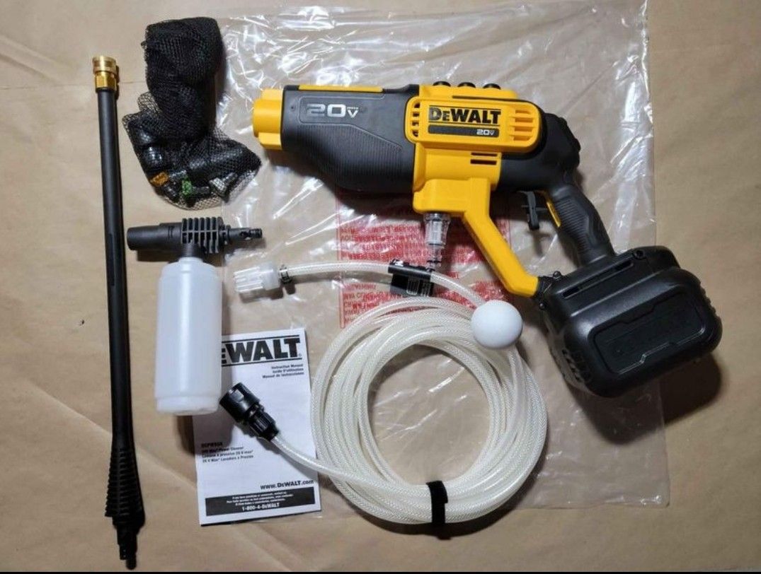 DEWALT
20V MAX 550 PSI 1.0 GPM Cold Water Cordless Electric Power Cleaner with 4 Nozzles (Tool Only)
