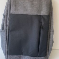 Backpack For Laptop /computer/ iPod. 16” . Grey /black Waterproof Fabric. Padded .  New 