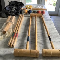 Spalding Croquet Set For 6 With Bag