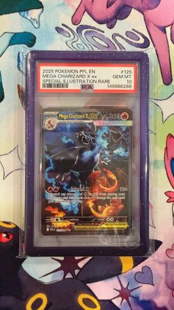 Pokemon Mega Charizard X EX 125/094 Phantasmal Flames SIR Holo PSA 10