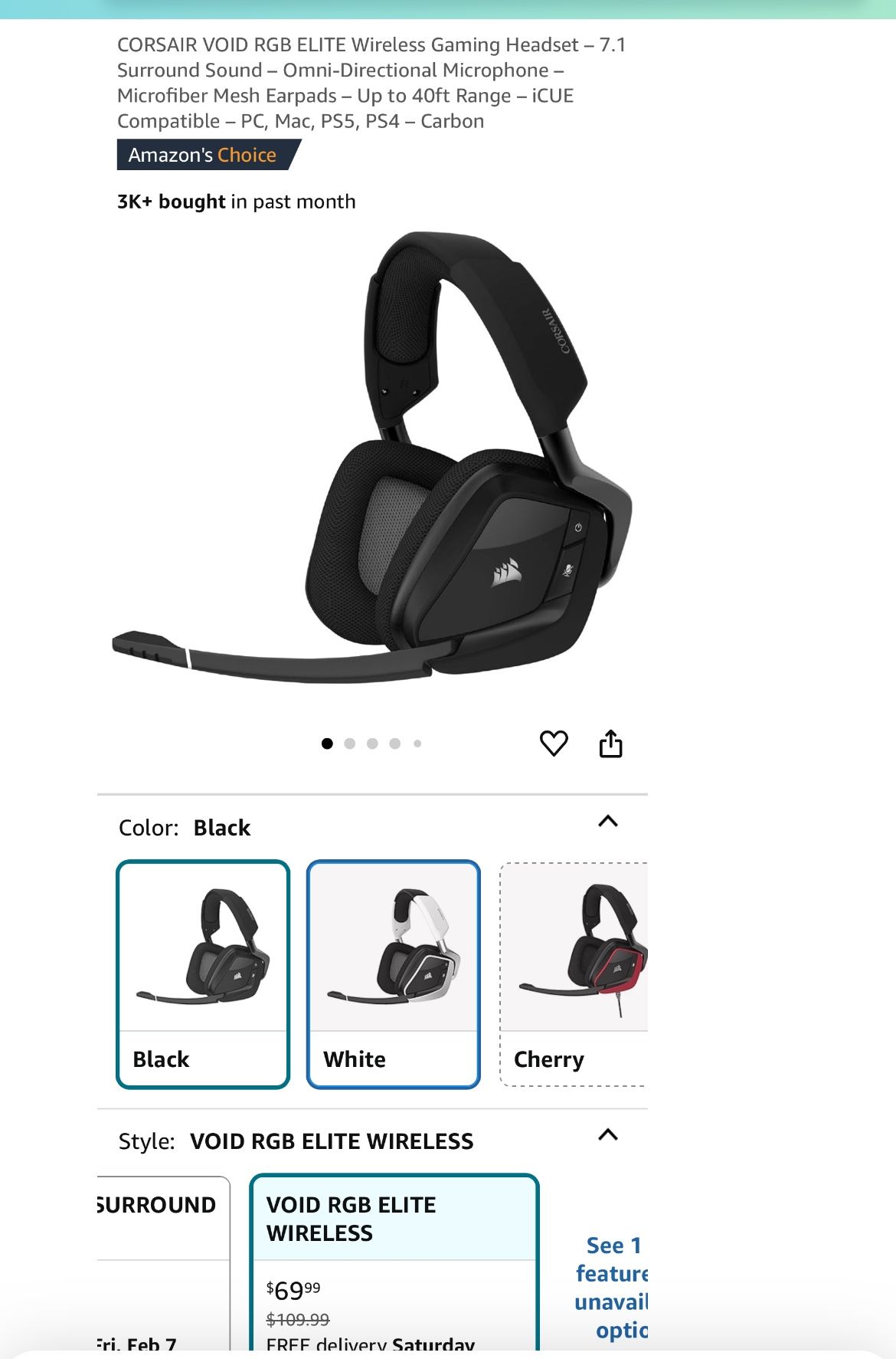 Surround Corsair Void Ps4 CORSAIR VOID PRO SURROUND Gaming Headset