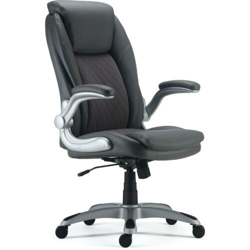 Staples Sorina Bonded Leather Chair, Grey