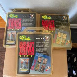 1991 Classic Major League Baseball Trivia Board Game Series 1 Bo Jackson Sealed