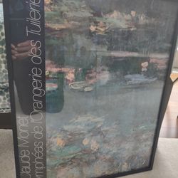 CLAUDE MONET Poster Framed 18x22 Water Lilies Of Tuileries Orangery